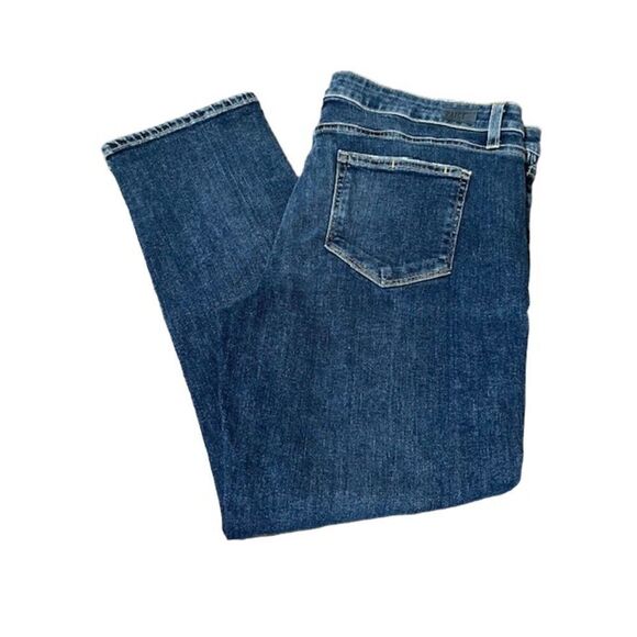 Paige Brigitte Pearl and Stud Embellished Ankle Cropped Jeans Size 32 Bling - Picture 2 of 15